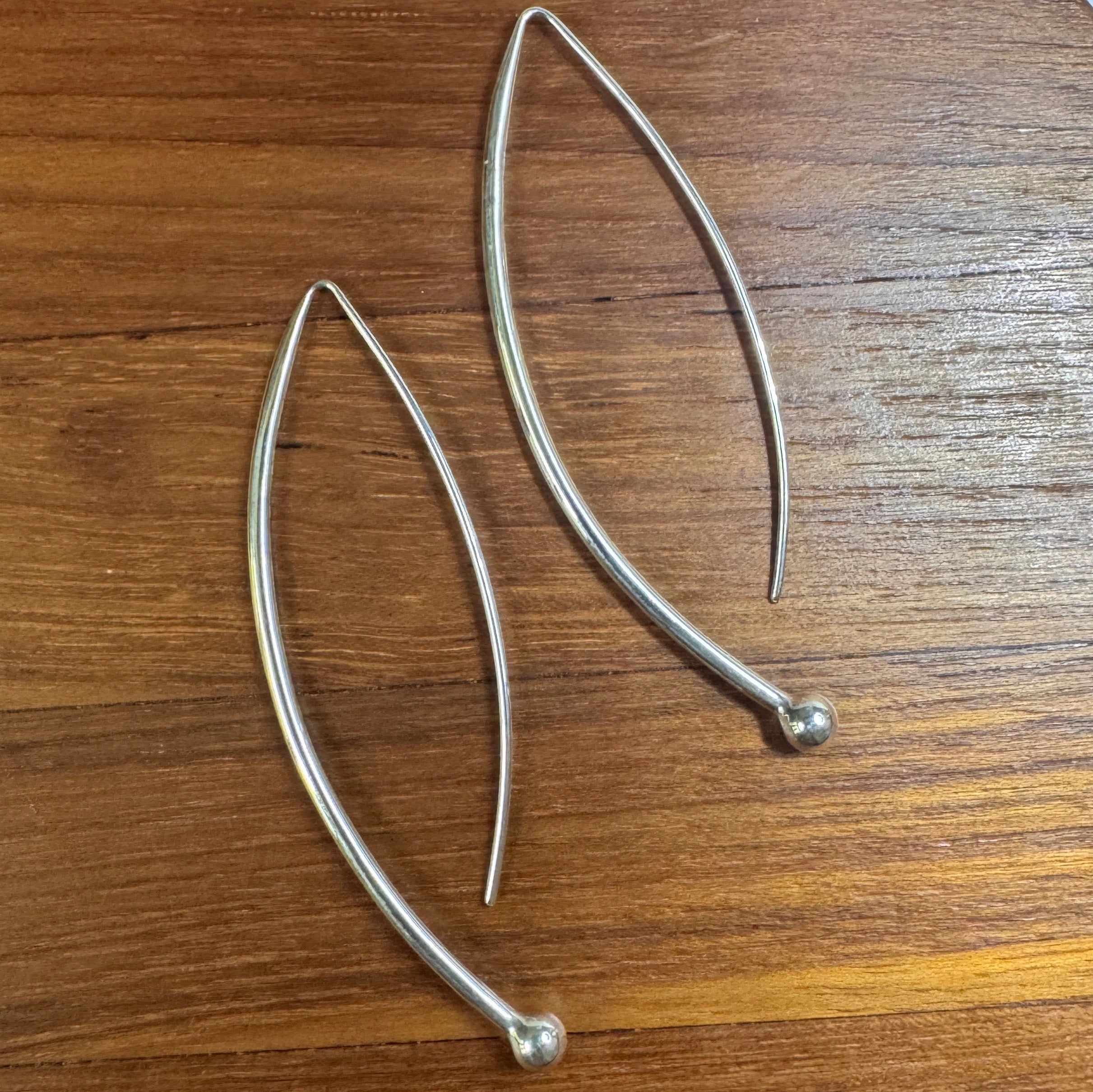 Sterling Silver BALANCING ACT Threader Long Earrings