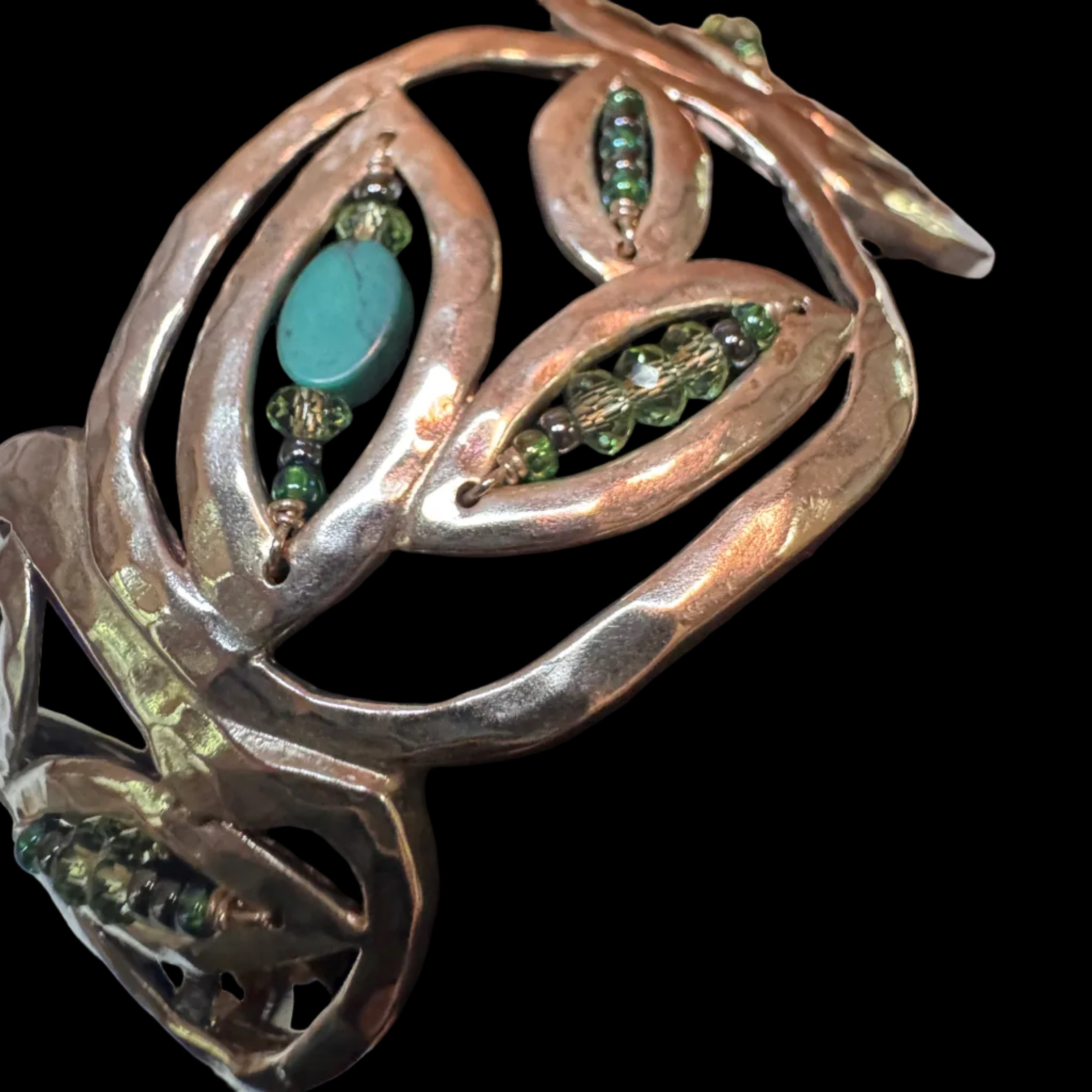 Sterling Silver Turquoise Howlite Cuff Bracelet