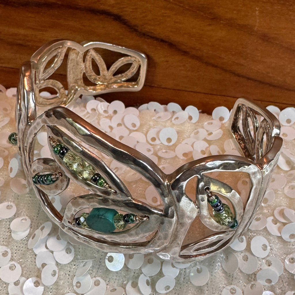 Sterling Silver Turquoise Howlite Cuff Bracelet