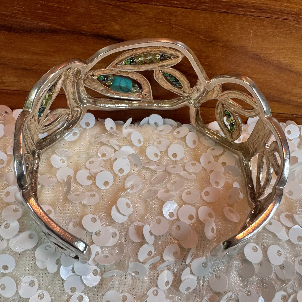 Sterling Silver Turquoise Howlite Cuff Bracelet
