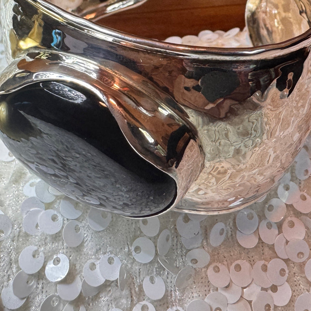 Sterling Silver Black Chalcedony Cuff Bracelet