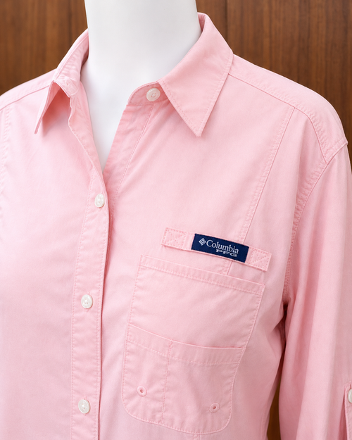 Columbia PFG Super Bonehead Pink Shirt Dress