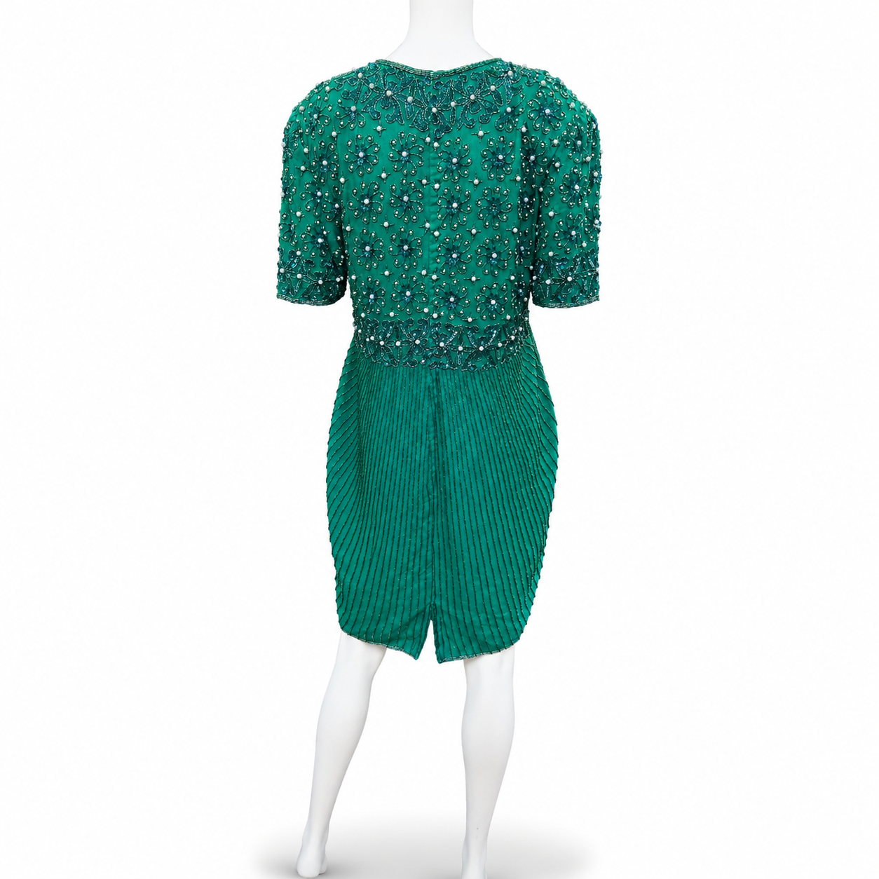 Night Vogue Vintage Beaded Silk Dress