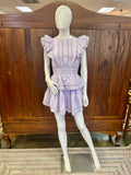 Lavender Ruffle Tiered Mini Dress